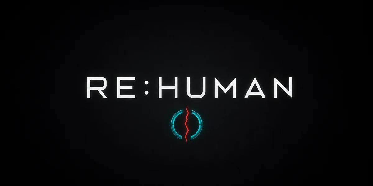 끊어진 원형 심볼과 RE:HUMAN 공식 워드마크